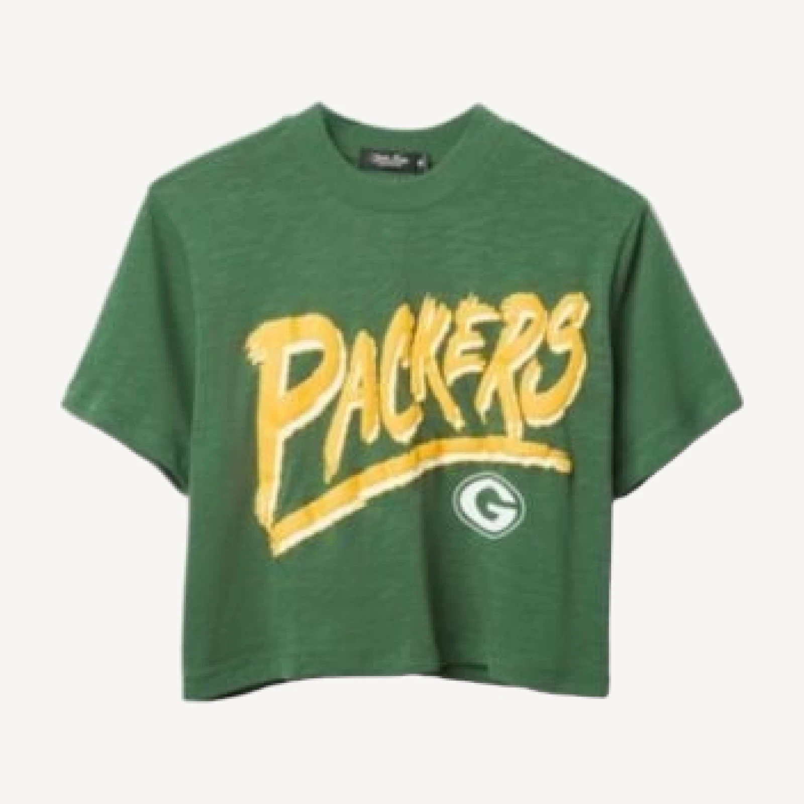 Junk Food Clothing Nfl Women's Green Bay Packers Thrill Mock Neck Crop Tee