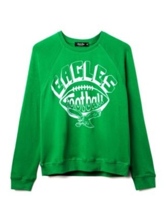 Junk Food Clothing Women's Nfl Philadelphia Eagles Football Raglan Crew Fleece