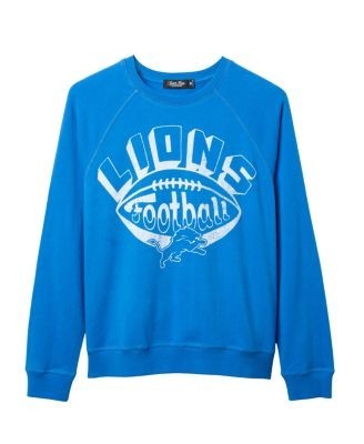 Junk Food Clothing Women's Nfl Detroit Lions Football Raglan Crew Fleece