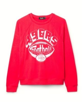 Junk Food Clothing Women's Nfl San Francisco 49ers Football Raglan Crew Fleece