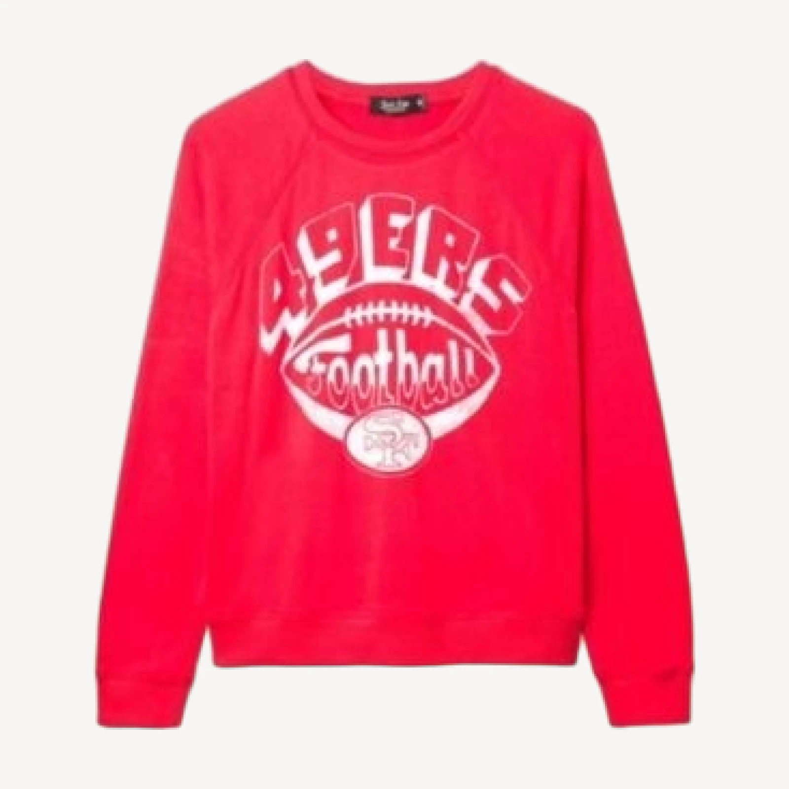 Junk Food Clothing Women's Nfl San Francisco 49ers Football Raglan Crew Fleece