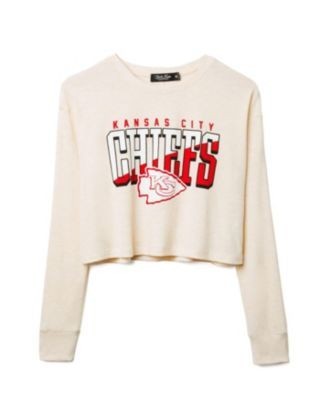 Junk Food Clothing Women's Nfl Kansas City Chiefs Slant Crop Thermal Tee