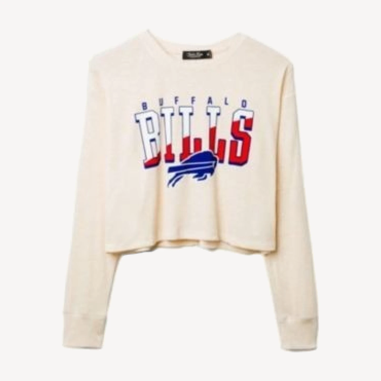 Junk Food Clothing Nfl Women's Buffalo Bills Slant Crop Thermal