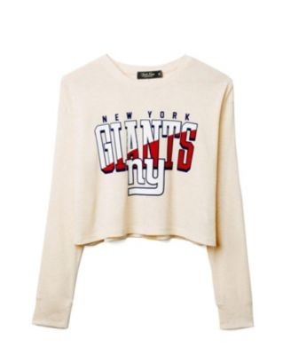 Junk Food Clothing Women's Nfl New York Giants Slant Crop Thermal