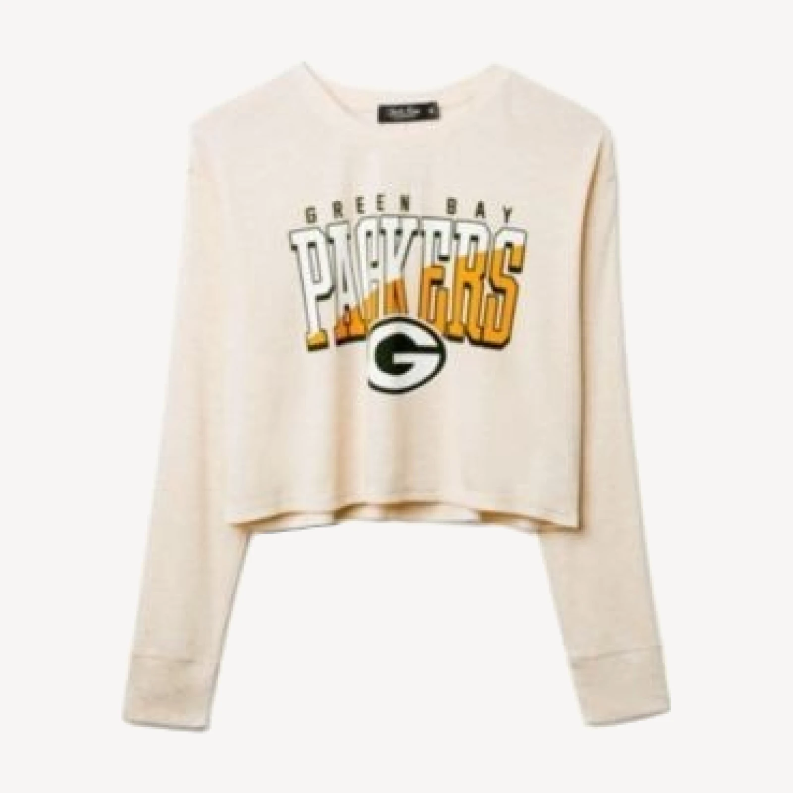 Junk Food Clothing Women's Nfl Green Bay Packers Slant Crop Thermal