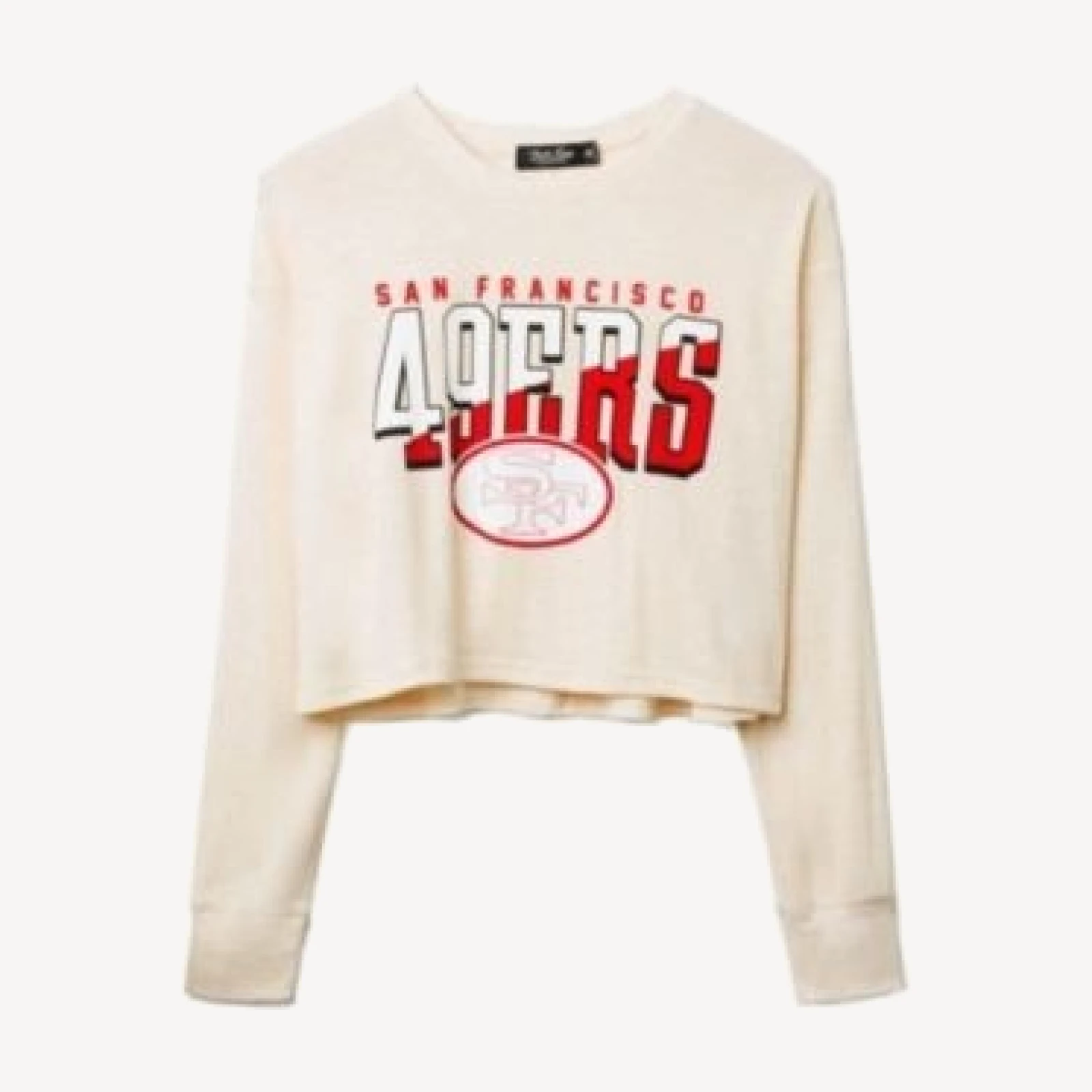 Junk Food Clothing Women's Nfl San Francisco 49ers Slant Crop Thermal