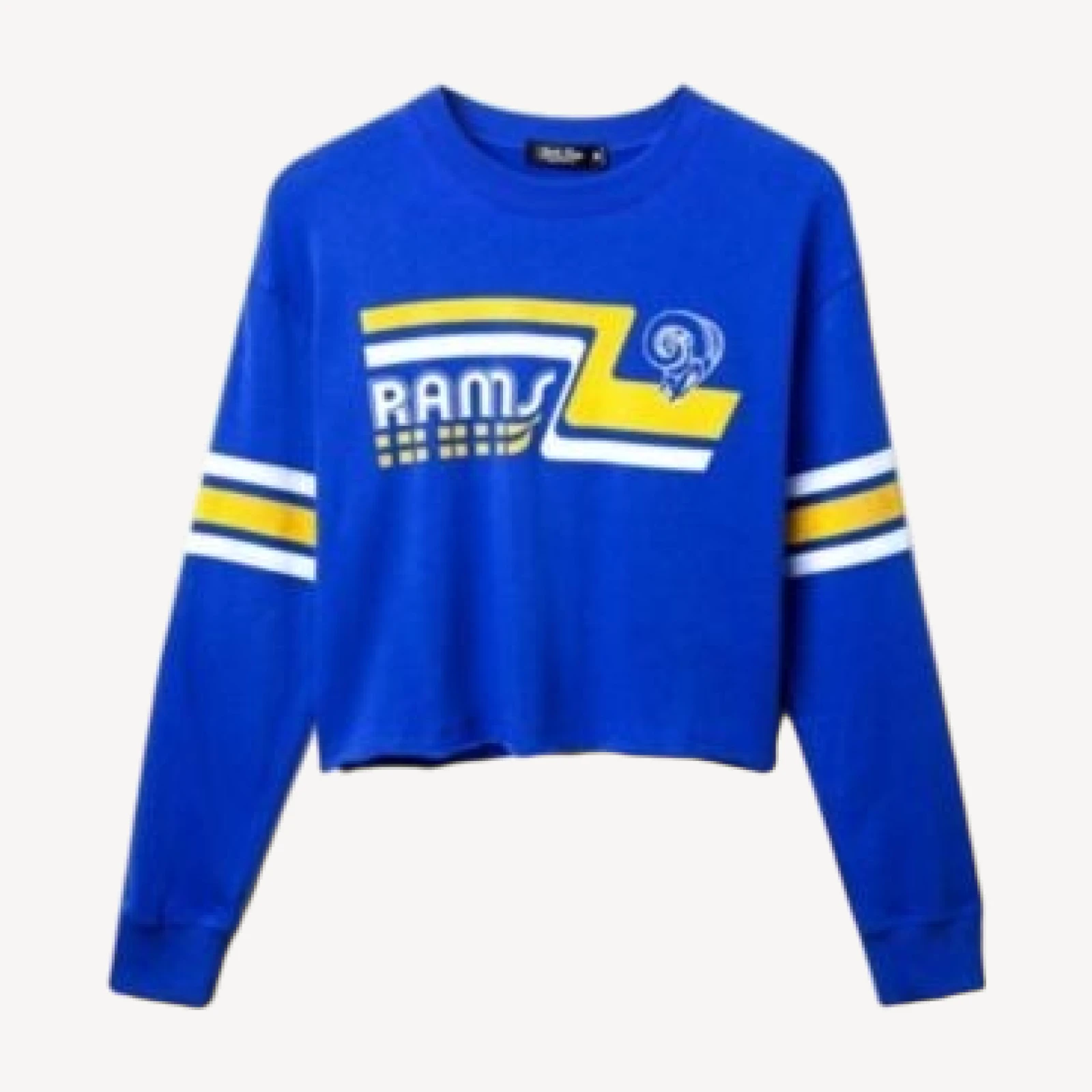 Junk Food Clothing Women's Nfl Los Angeles Rams Retro Crop Fleece