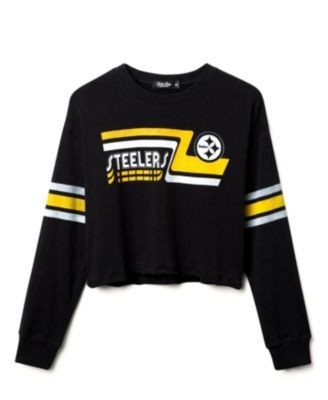 Junk Food Clothing Women's Nfl Pittsburgh Steelers Retro Crop Fleece