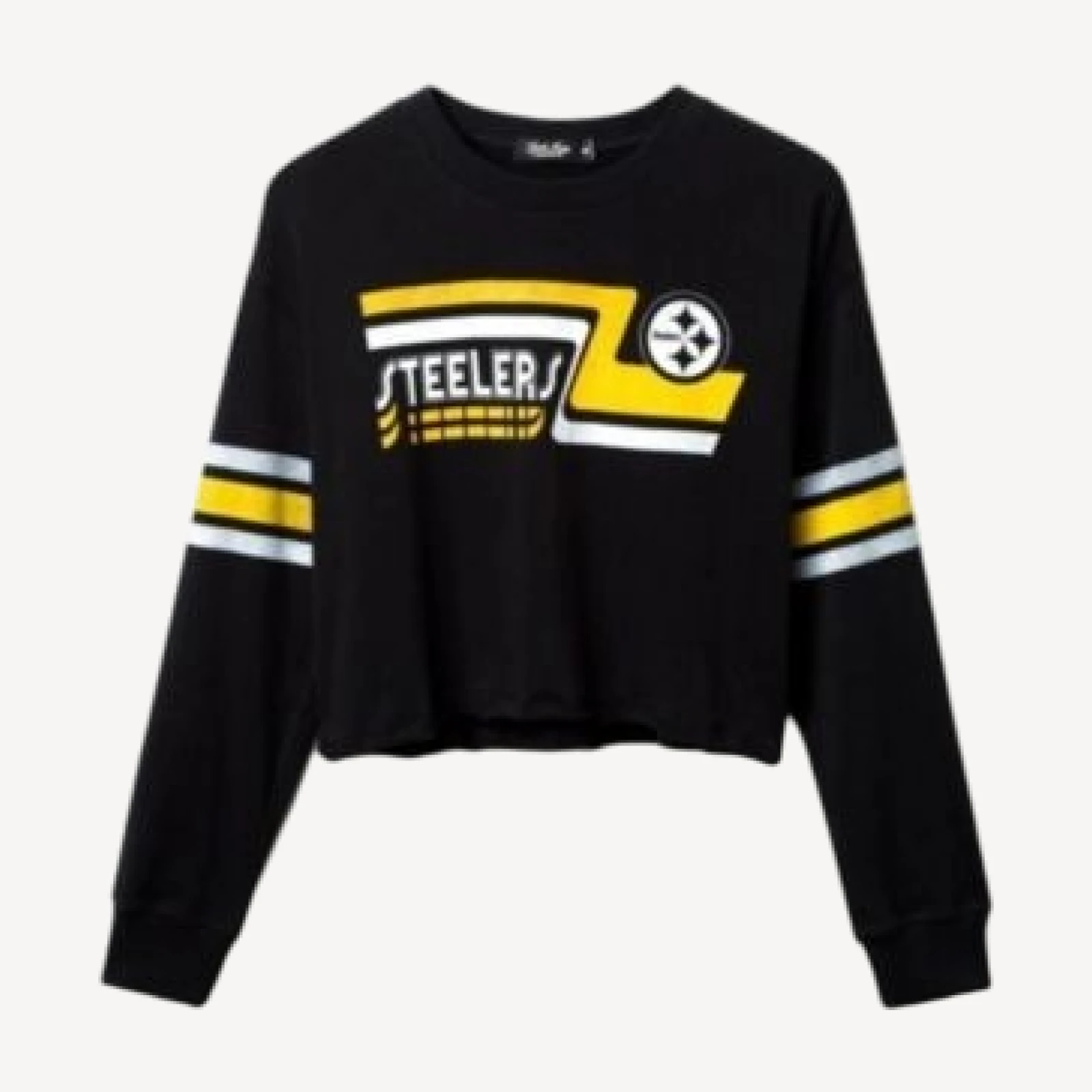 Junk Food Clothing Women's Nfl Pittsburgh Steelers Retro Crop Fleece