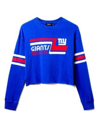 Junk Food Clothing Women's Nfl New York Giants Retro Crop Fleece