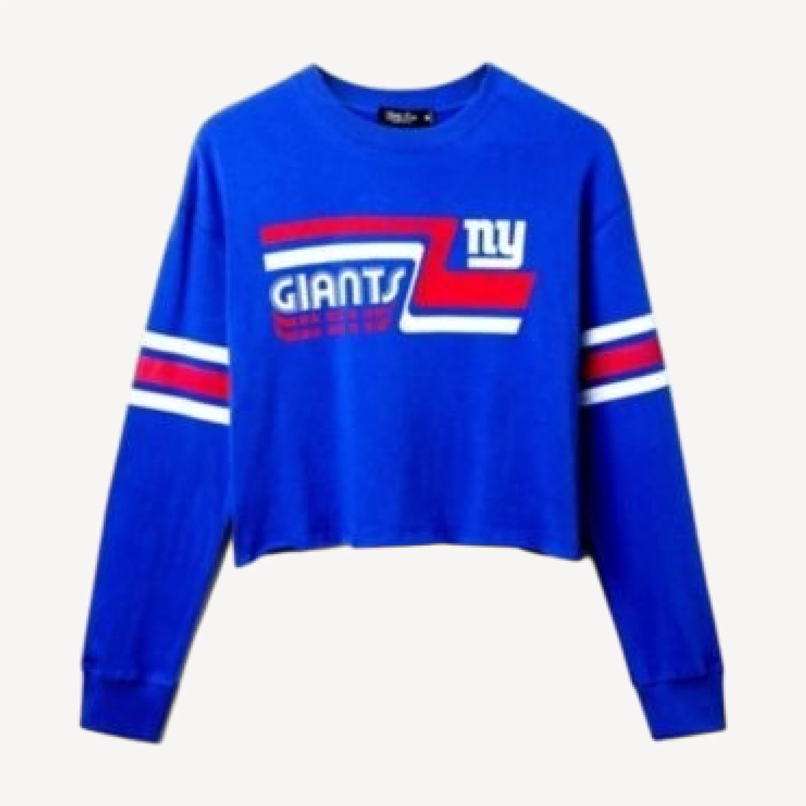 Junk Food Clothing Women's Nfl New York Giants Retro Crop Fleece