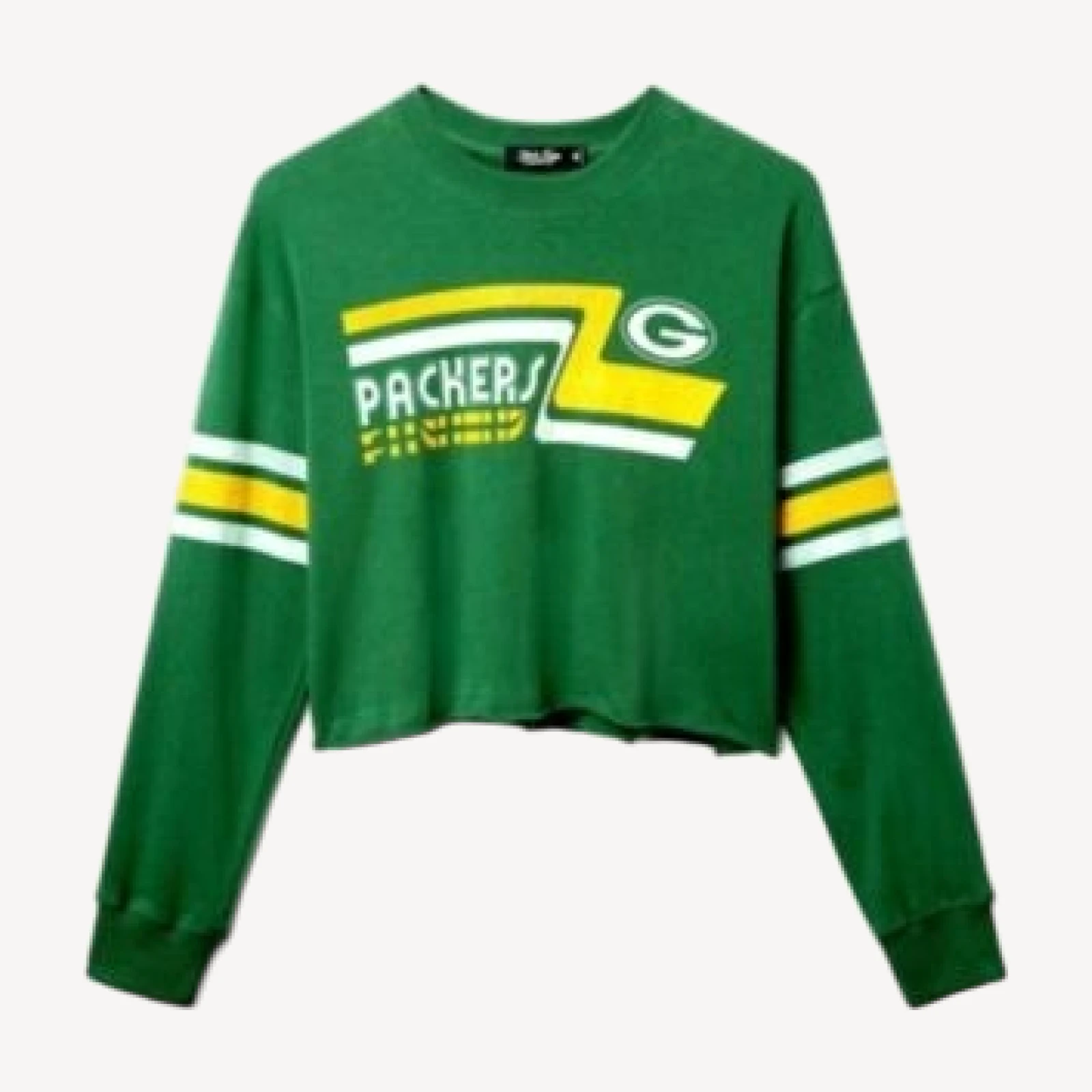 Junk Food Clothing Women's Nfl Green Bay Packers Retro Crop Fleece