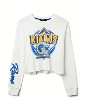Junk Food Clothing Women's Nfl Los Angeles Rams Helmet Crop Fleece