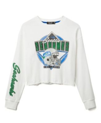 Junk Food Clothing Women's Nfl Seattle Seahawks Helmet Crop Fleece