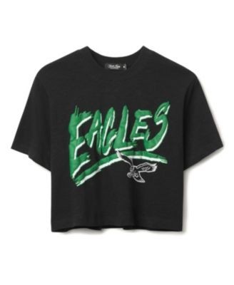 Junk Food Clothing Women's Nfl Philadelphia Eagles Thrill Mock Neck Crop Tee