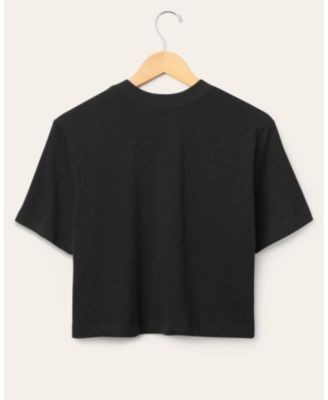 Junk Food Clothing Women's Nfl Pittsburgh Steelers Thrill Mock Neck Crop Tee