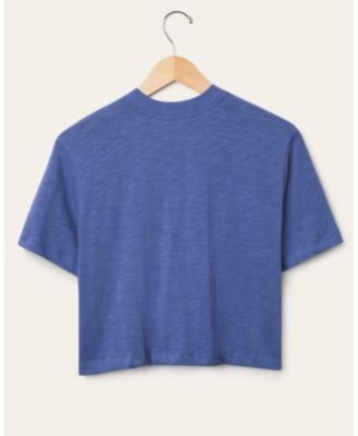 Junk Food Clothing Women's Nfl New York Giants Thrill Mock Neck Crop Tee