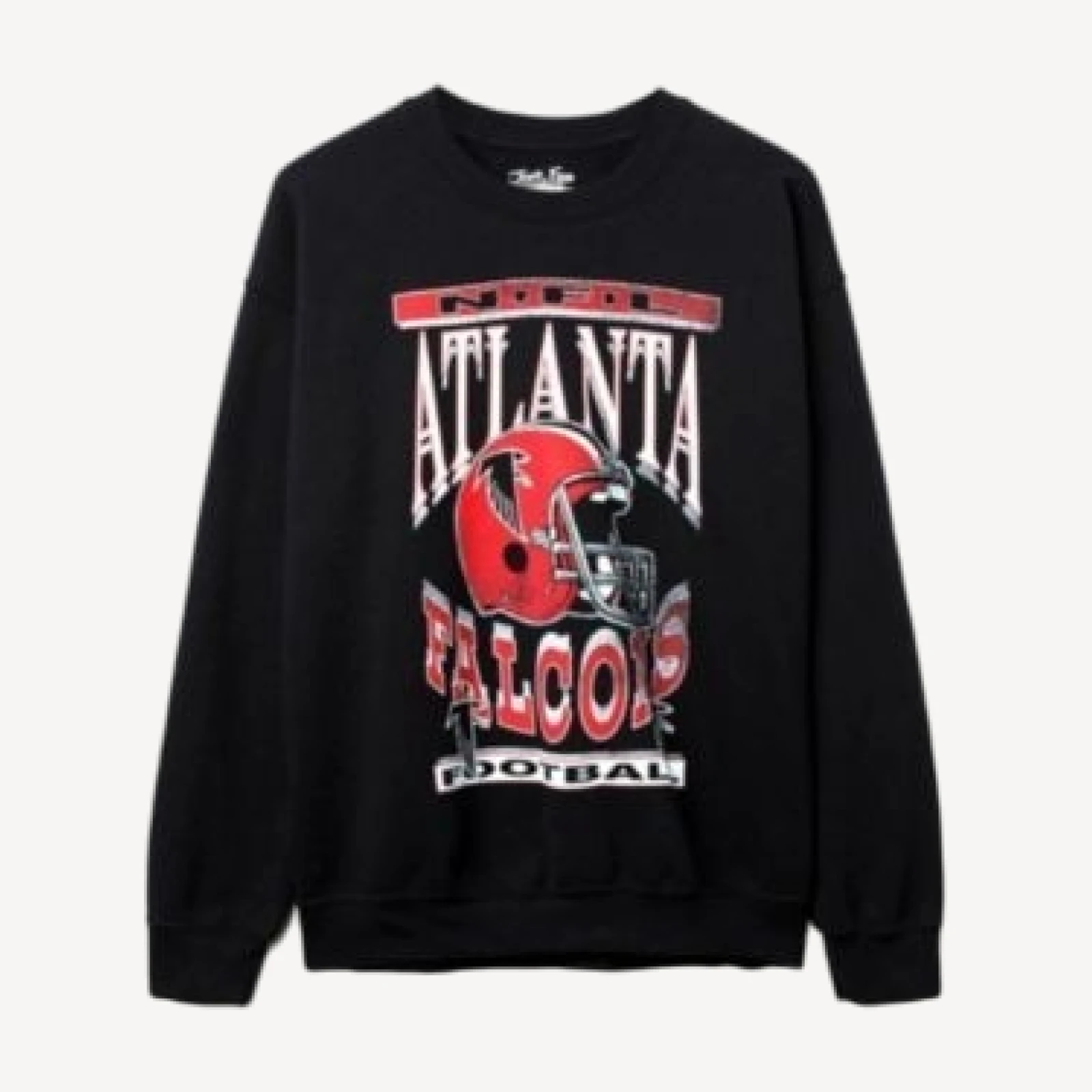 Junk Food Clothing Unisex Nfl Atlanta Falcons Helmet Flea Market Crew Fleece Sweatshirt
