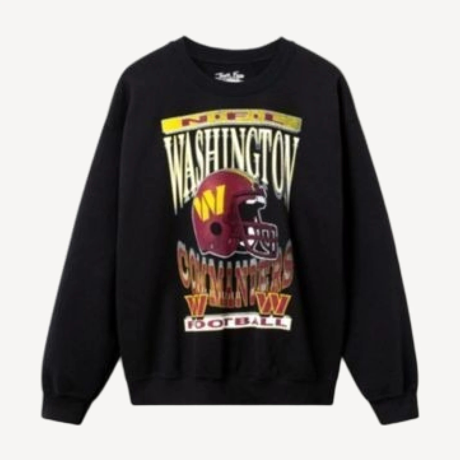 Junk Food Clothing Unisex Nfl Washington Commanders Helmet Flea Market Crew Fleece