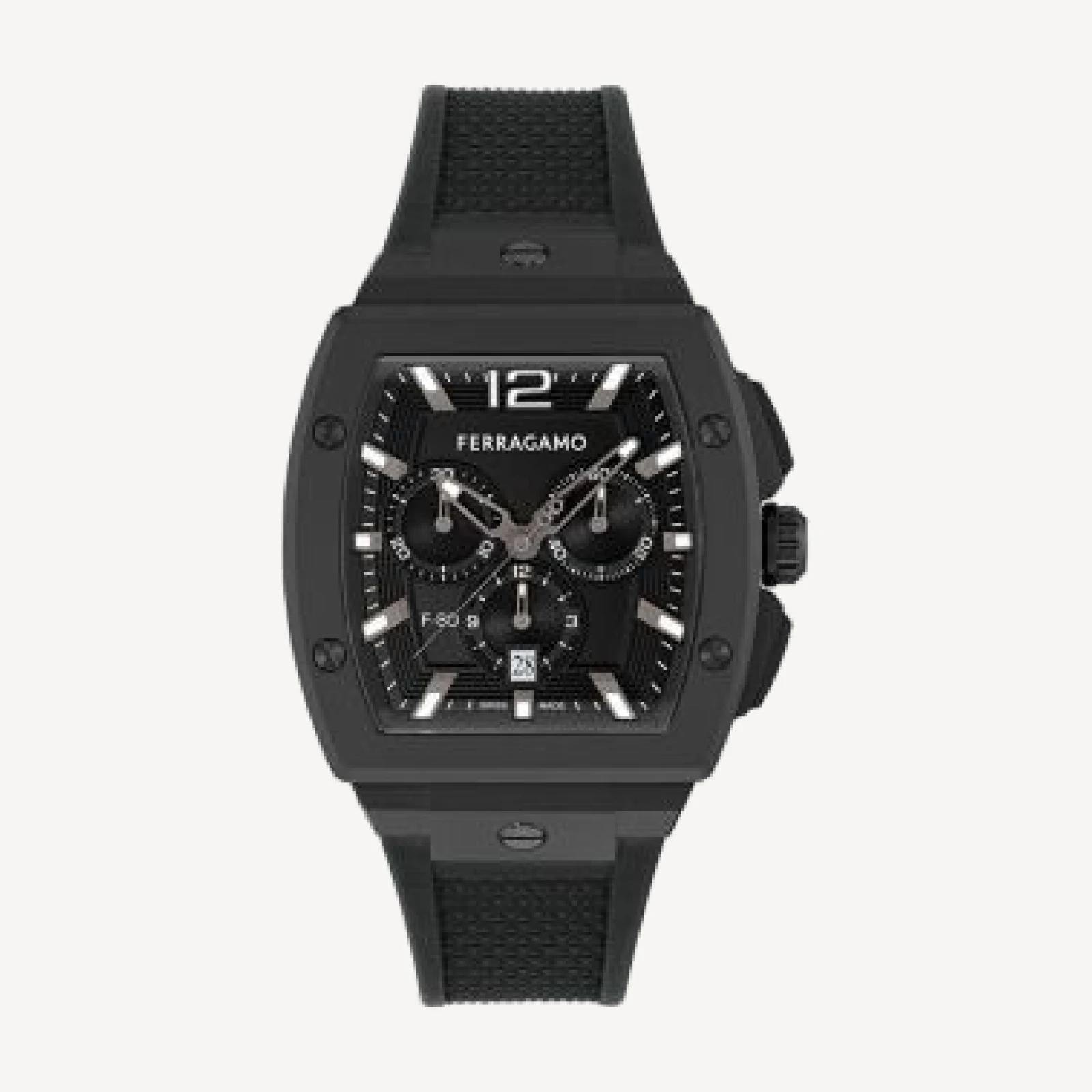 Ferragamo F-80 Tonneau Chronograph, 42mm