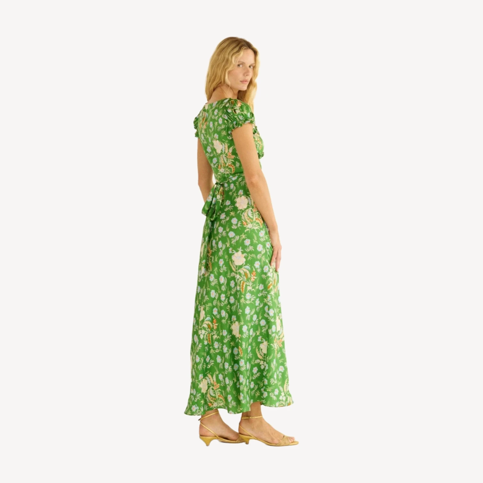 VALERINE DRESS -- EMERALD HOLLYHOCK HILLS