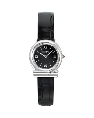 Ferragamo Gancini Twisted Leather Watch, 28mm