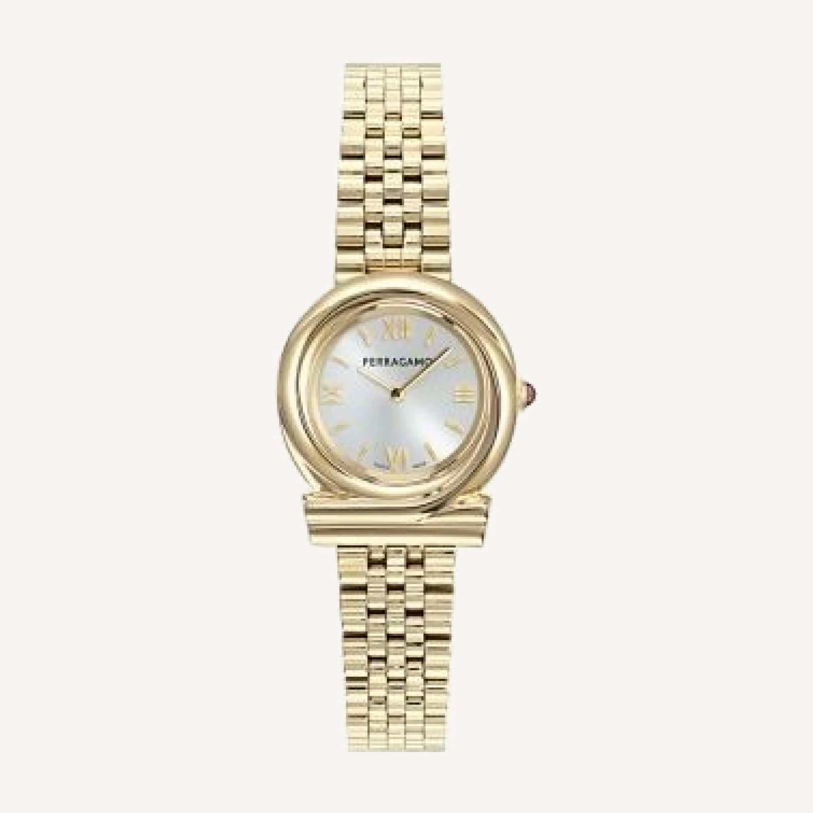 Ferragamo Gancini Twisted Bracelet Watch, 28mm