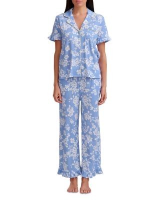 Splendid Short Sleeve Notch Collar Pajama Set
