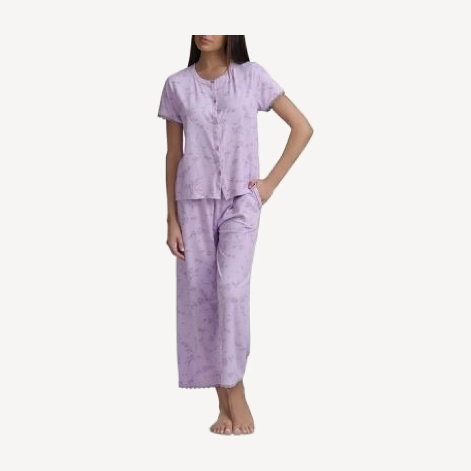Splendid Short Sleeve Cropped Pajama Set