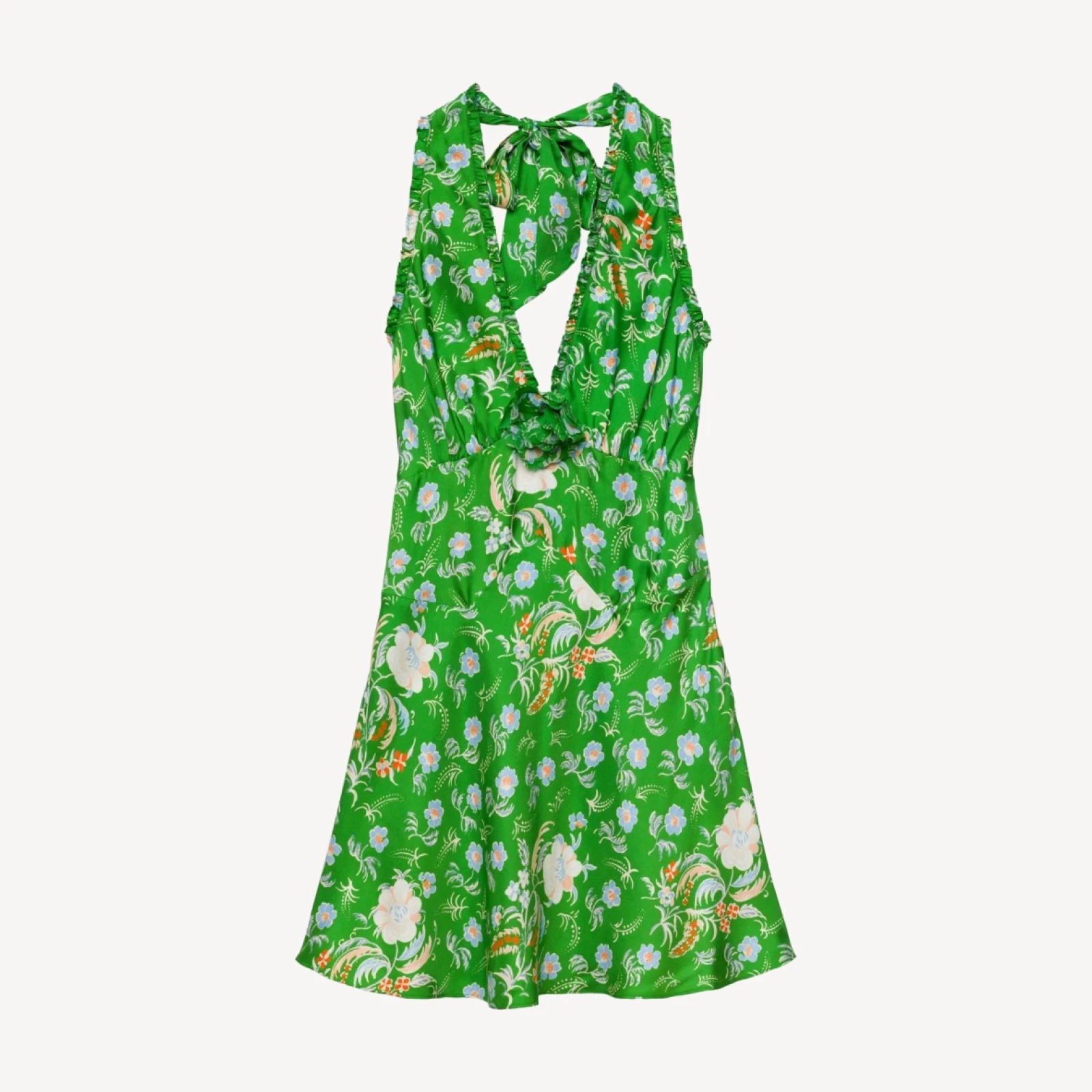 MAZARIN MINI DRESS -- EMERALD HOLLYHOCK HILLS