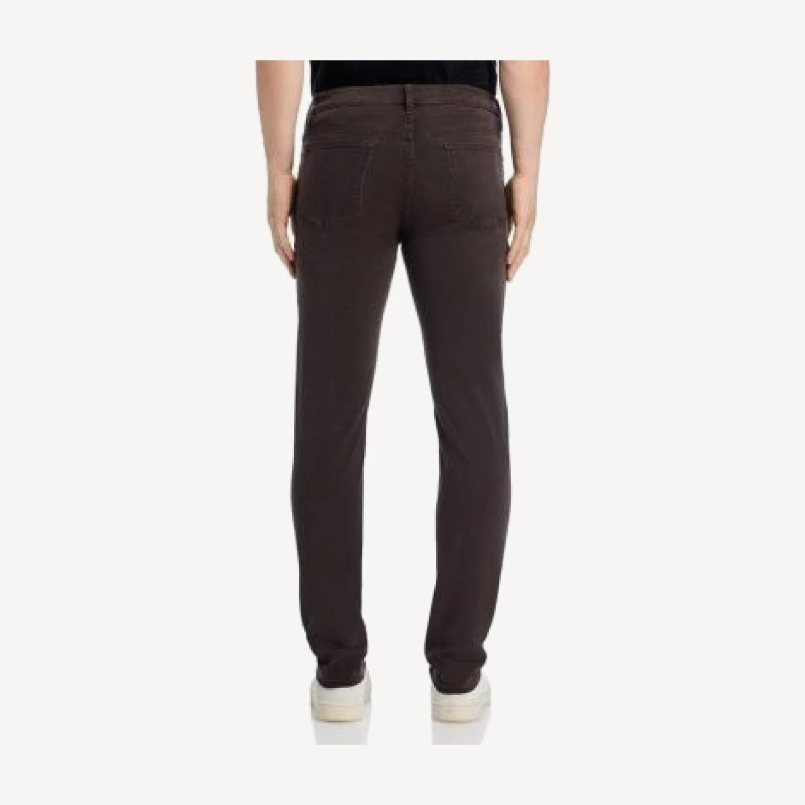 Frame L'Homme Slim Brushed Twill Pants in Dark Chocolate