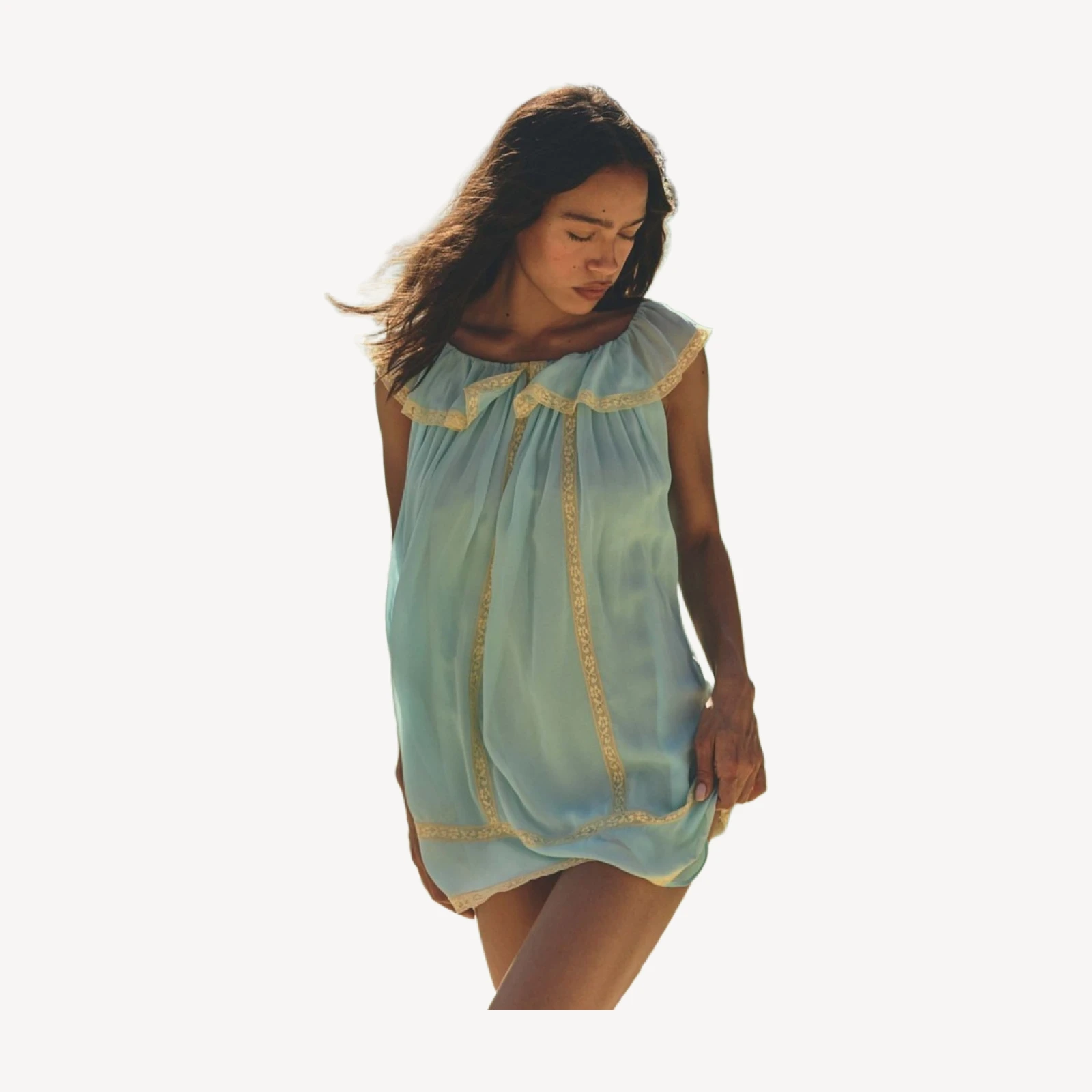 SUZETTE DRESS -- PALE WISTERIA