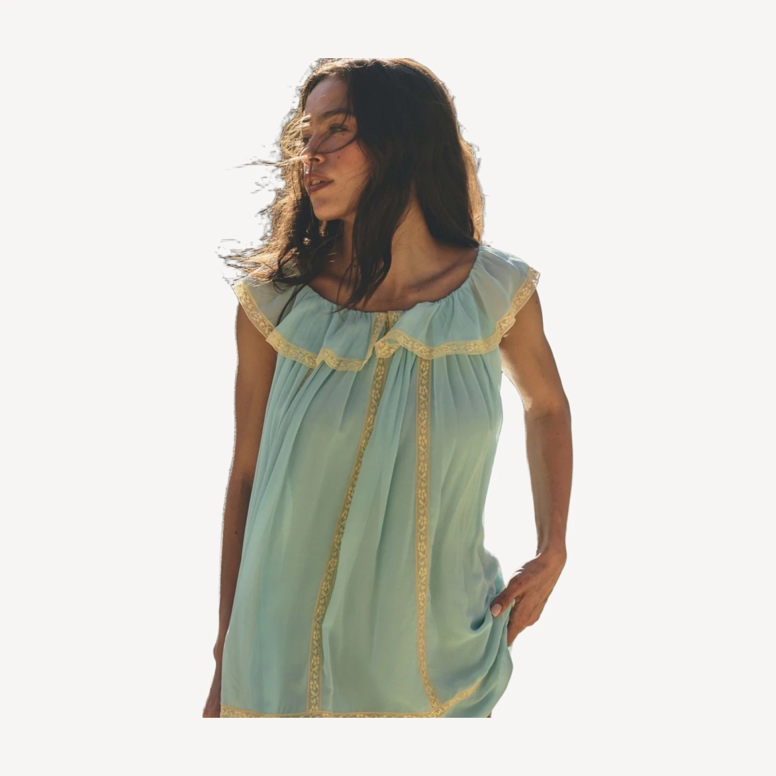 SUZETTE DRESS -- PALE WISTERIA