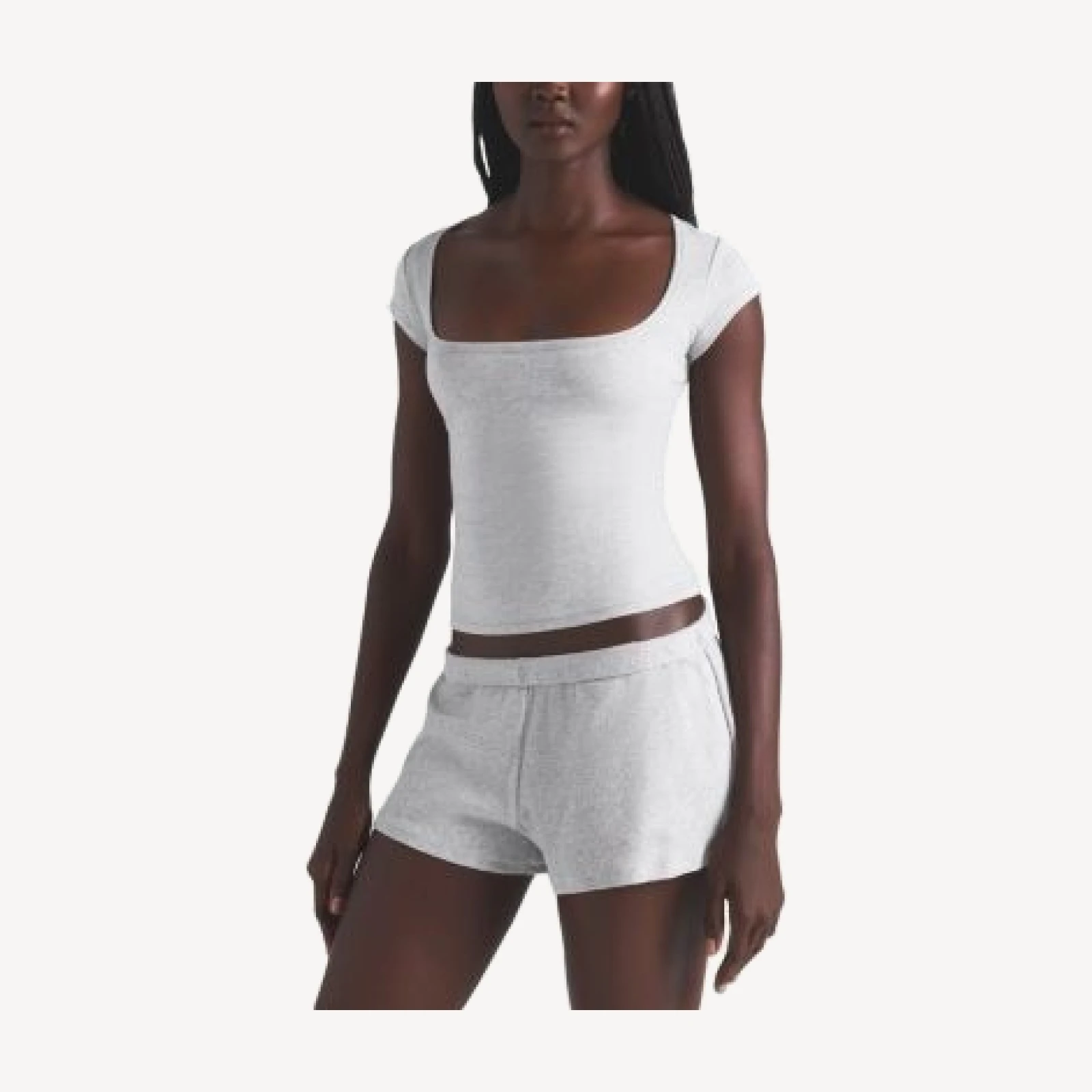 Skims Cotton Rib Loose Shorts