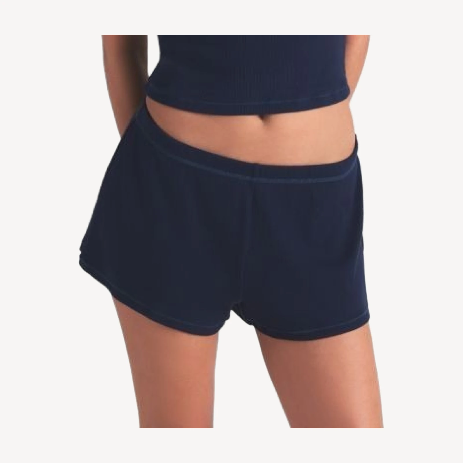 Skims Cotton Stretch Rib Loose Shorts