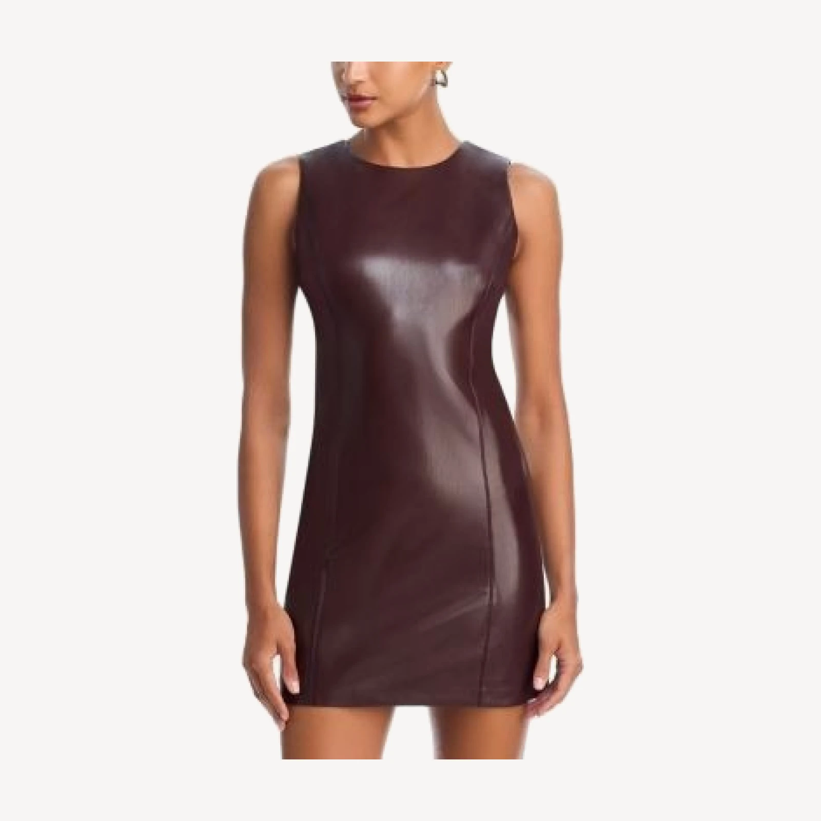Alice and Olivia Lena Faux Leather Mini Dres