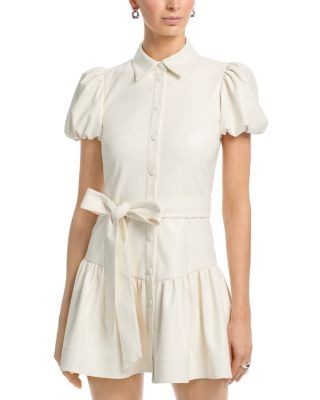 Alice and Olivia Henrietta Faux Leather Dress