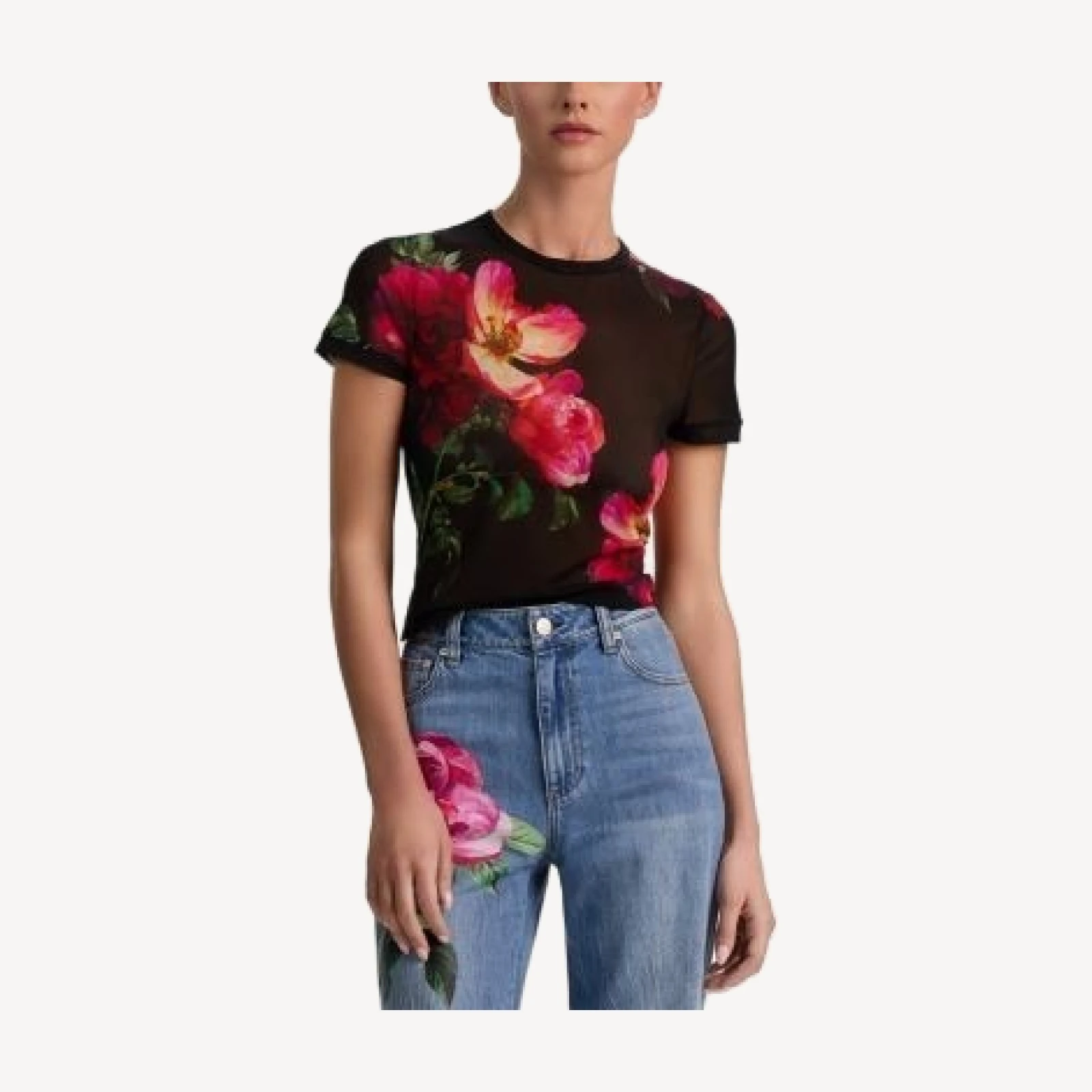 Alice and Olivia Tess Crewneck Tee