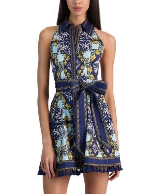 Alice and Olivia Lucy Sleeveless Mini Shirtdress