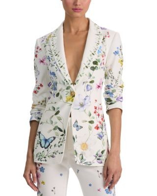 Alice and Olivia Breann Long Fitted Blazer