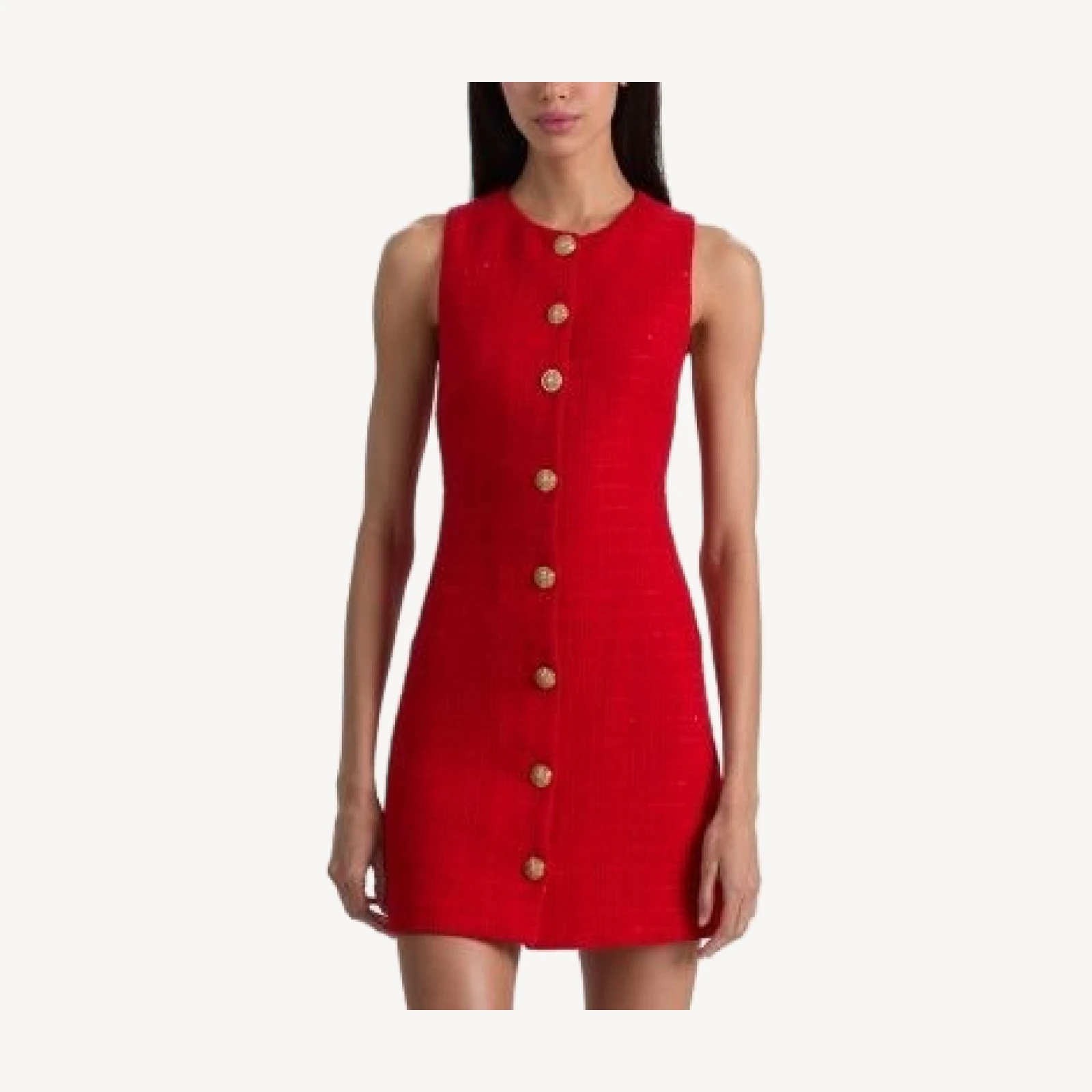 Alice and Olivia Cade Button Front Sleeveless Dress