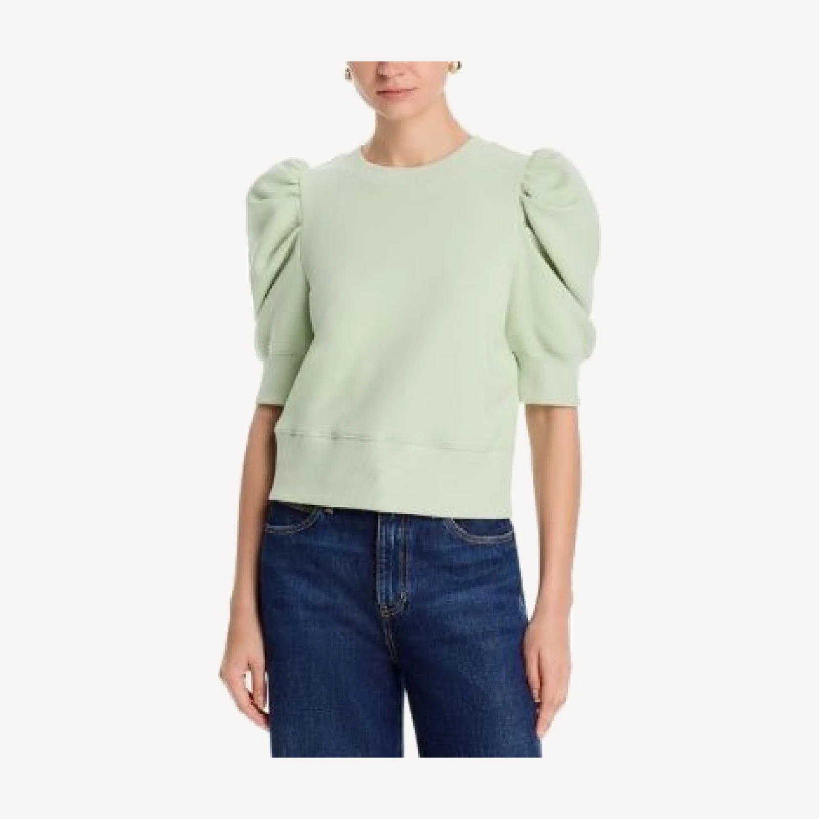 Alice and Olivia Tyler Puffed Sleeve Sweatshirt