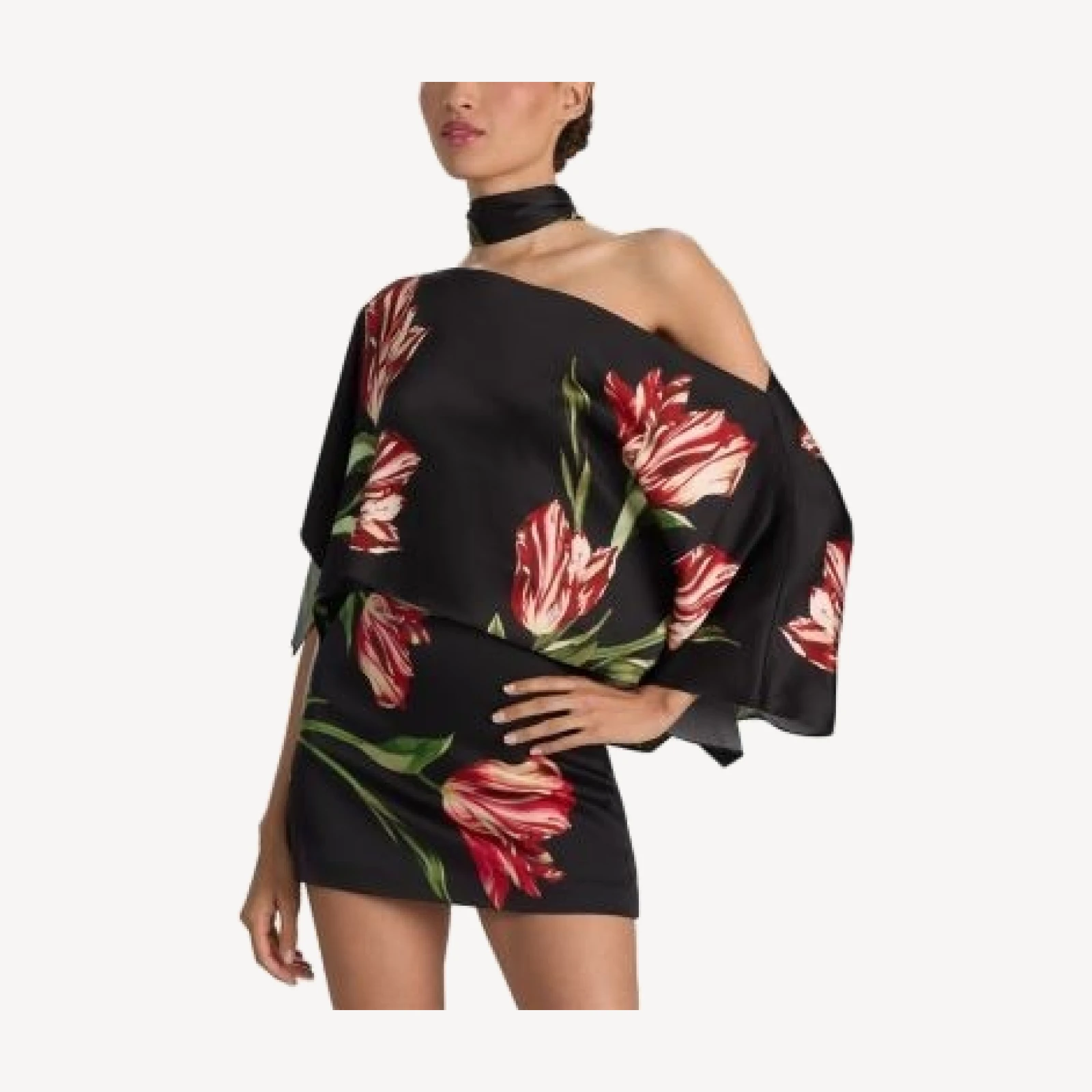 Alice and Olivia Rita Draped Crop Top