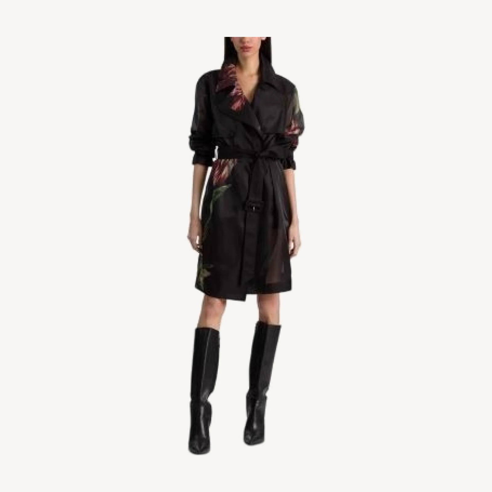 Alice and Olivia Silvia Sheer Trench Coat