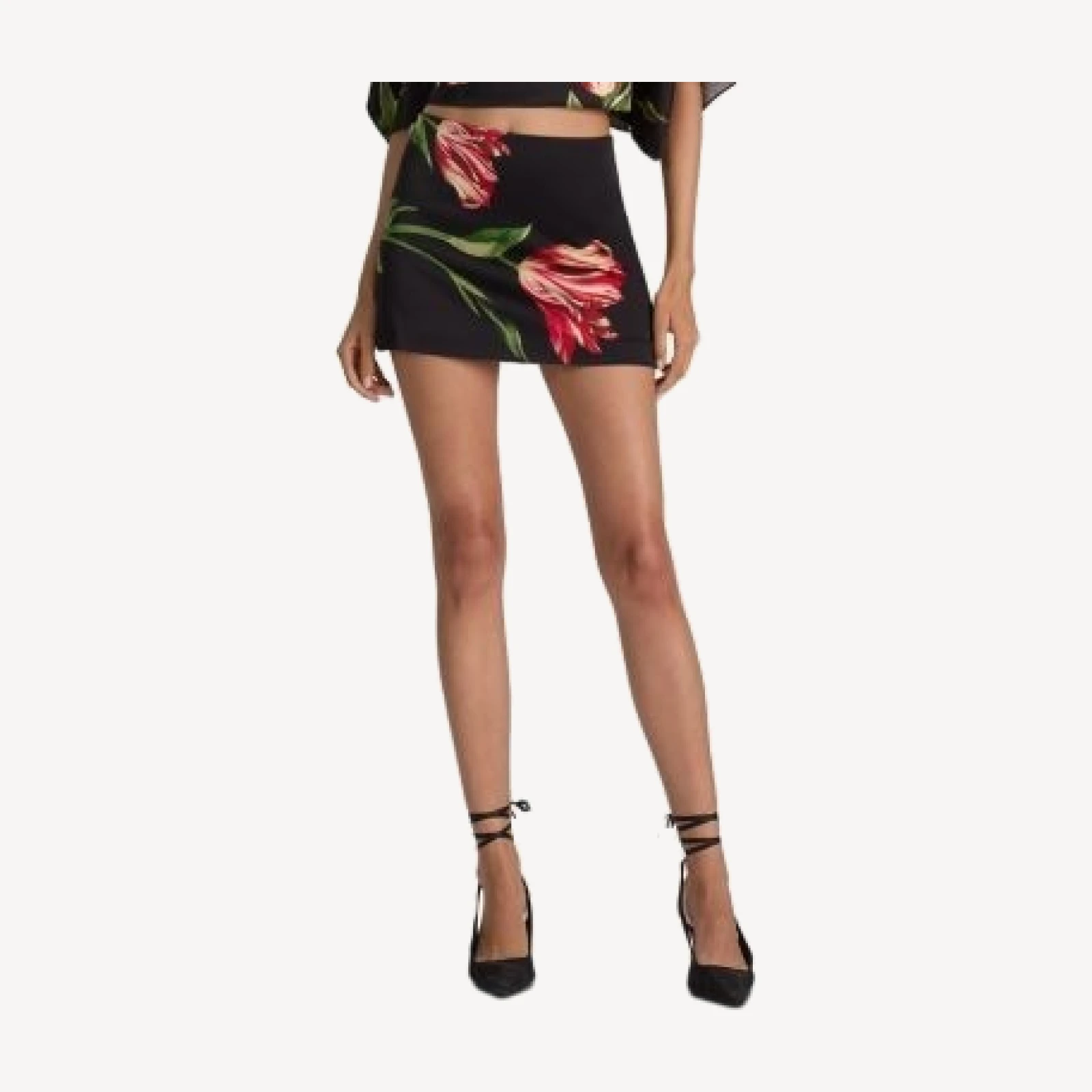 Alice and Olivia Rubi Printed Mini Skirt