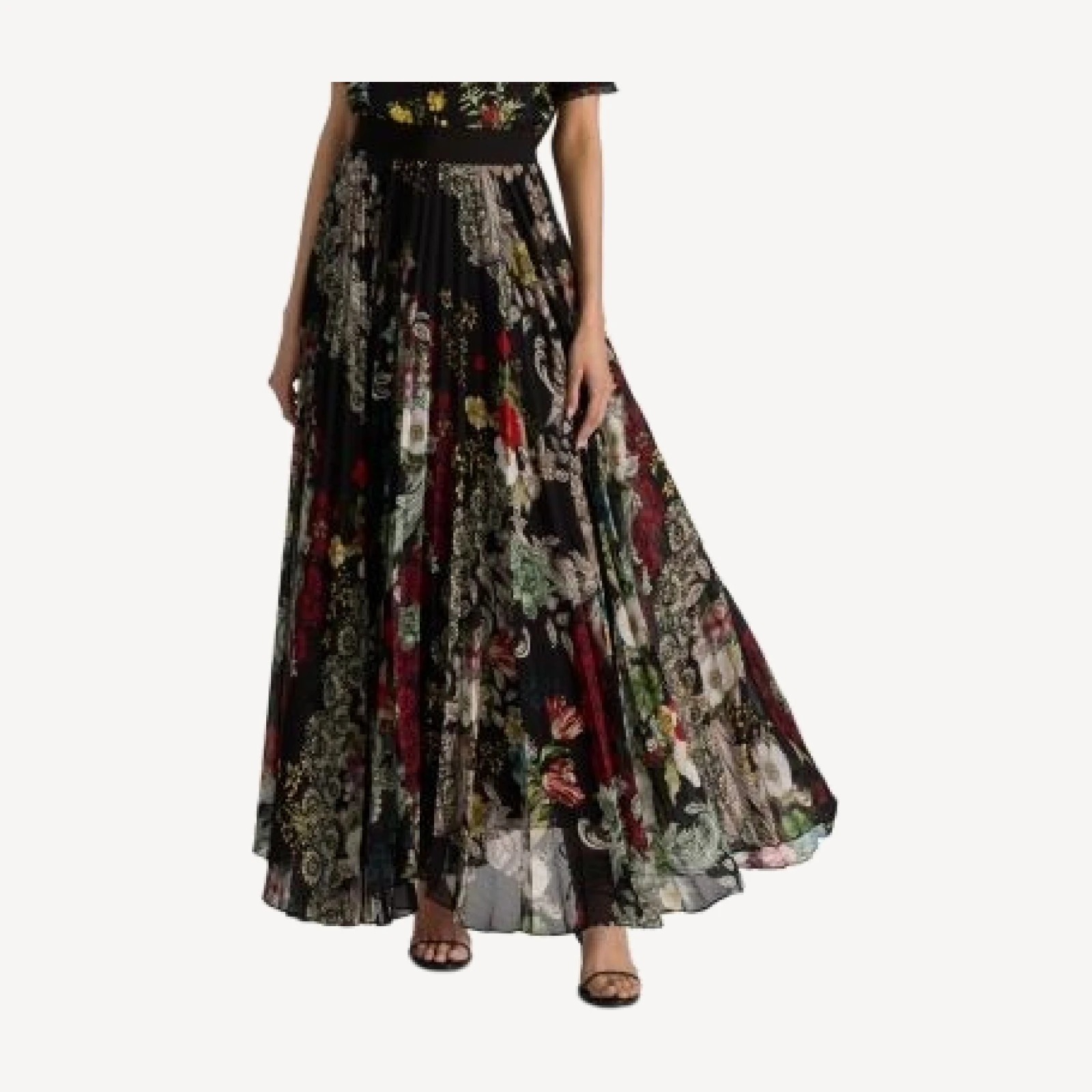 Alice and Olivia Katz Pleated Maxi Skirt