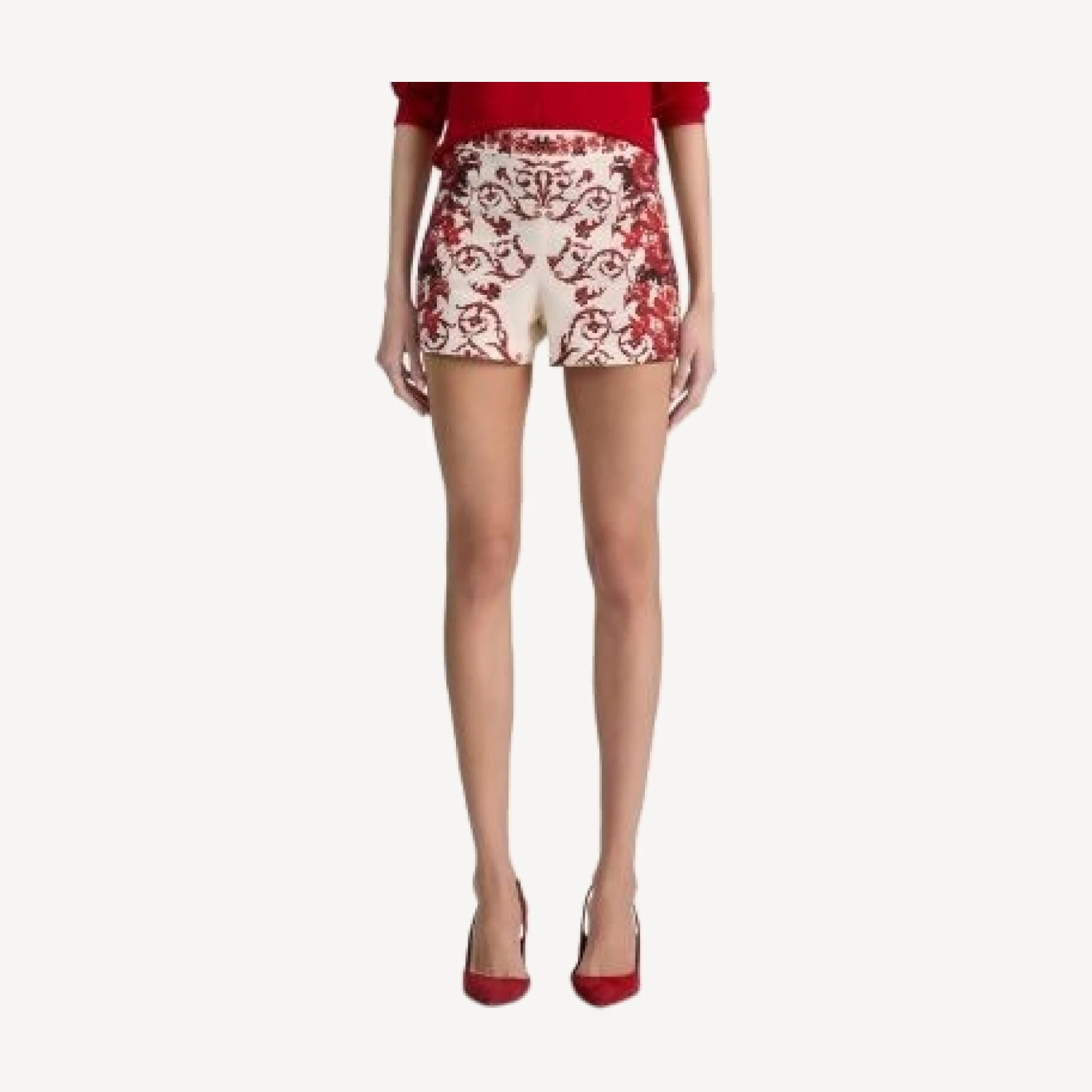 Alice and Olivia Hera High Rise Back Zip Shorts