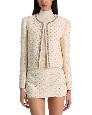 Alice and Olivia Thomasina Cropped Embellished Jacket