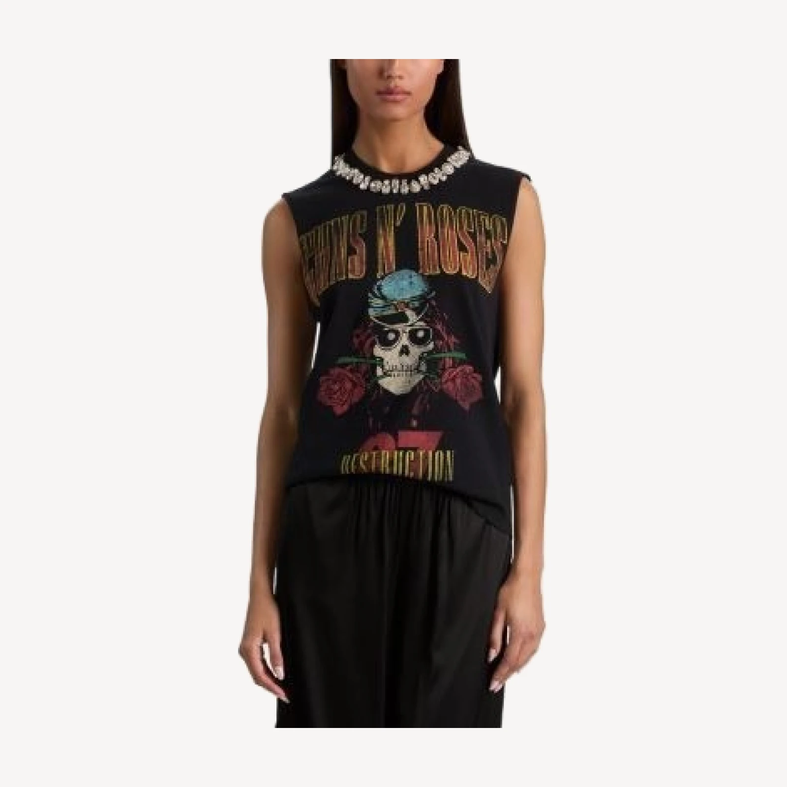 Alice and Olivia Micah Embellished Muscle Tee