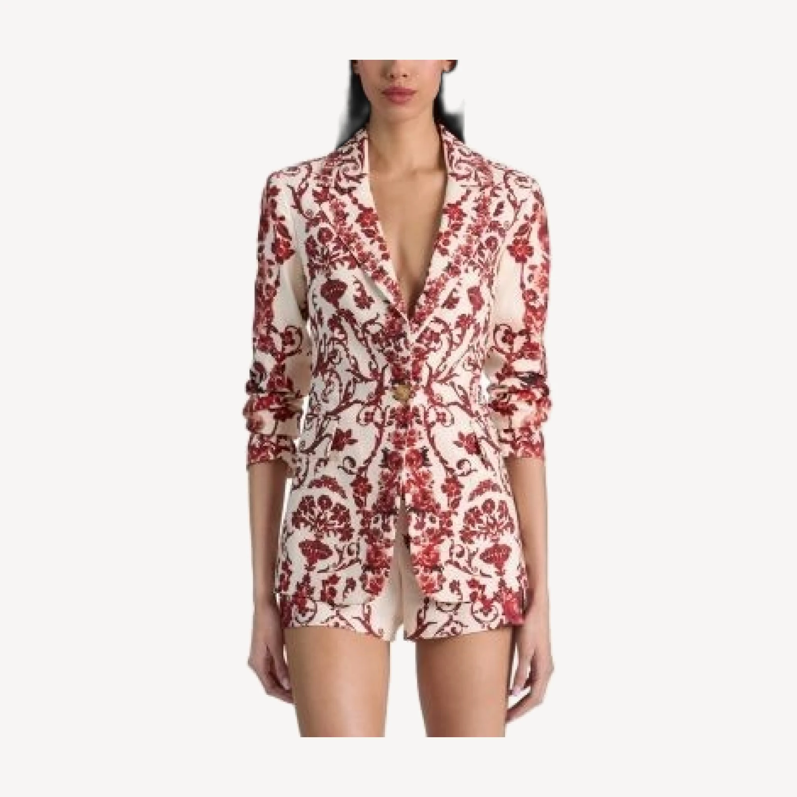 Alice and Olivia Macey Fitted Notched Lapel Blazer